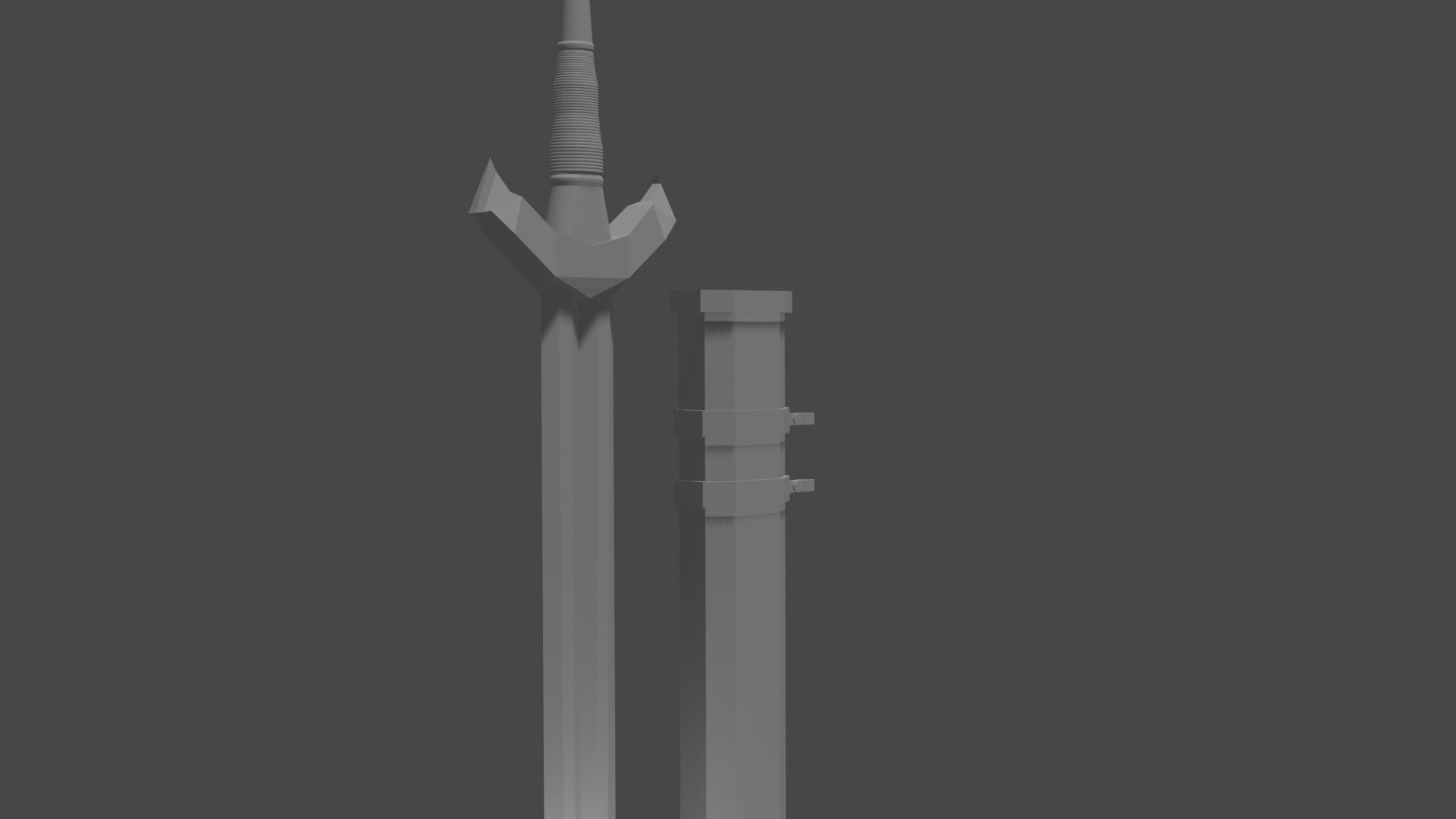 Cartoon Sword Free 3D model_1
