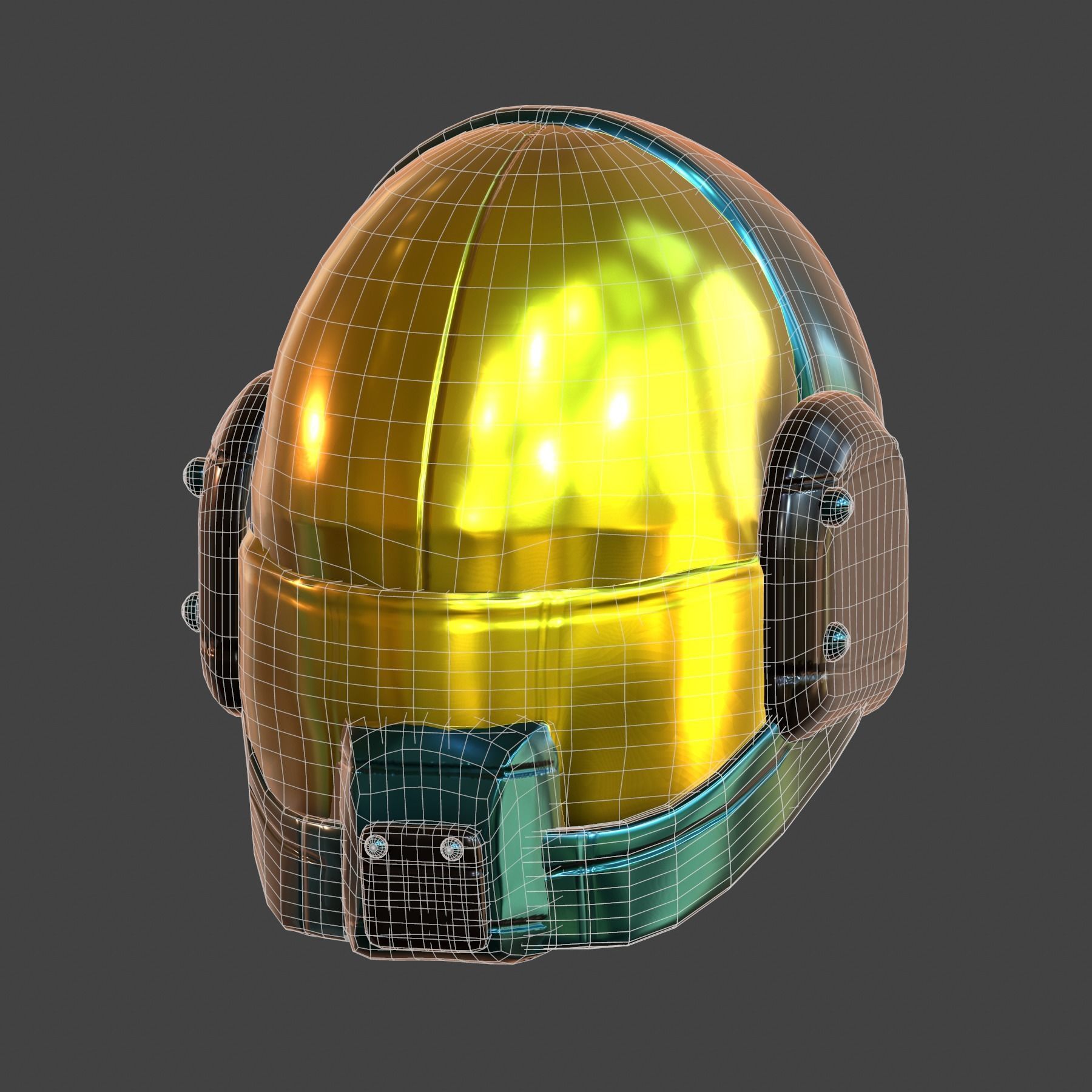 Helmet plastic mask protection Low-poly 3D model Low-poly 3D model_9