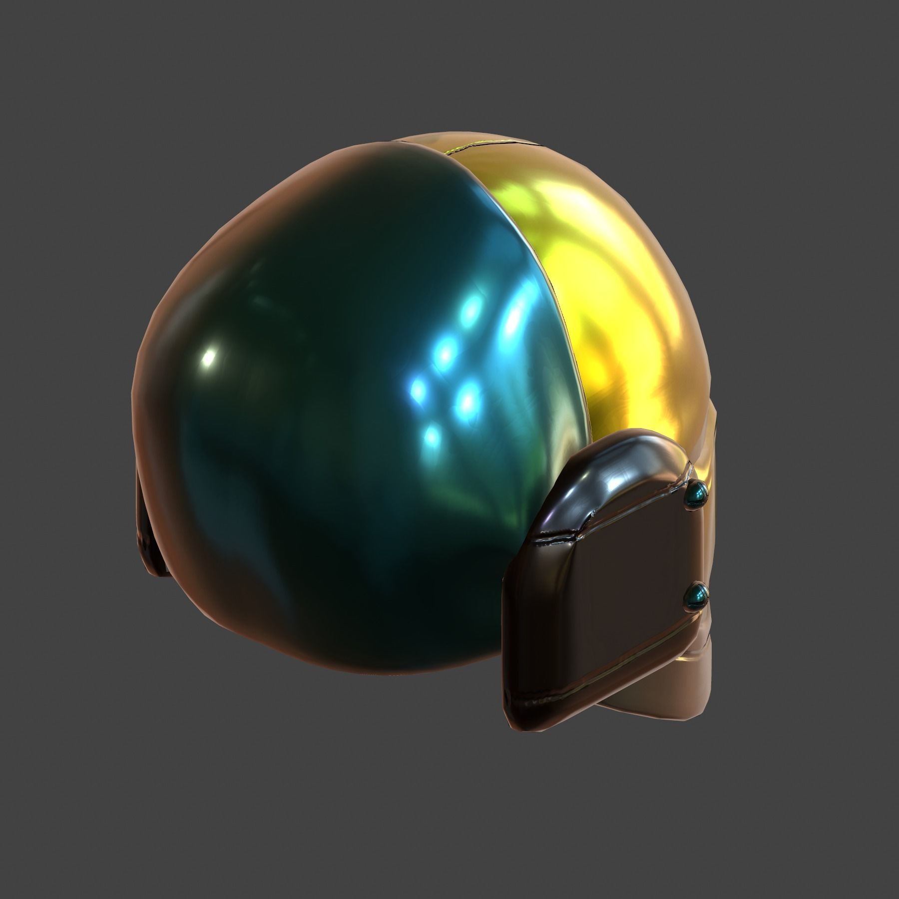 Helmet plastic mask protection Low-poly 3D model Low-poly 3D model_6