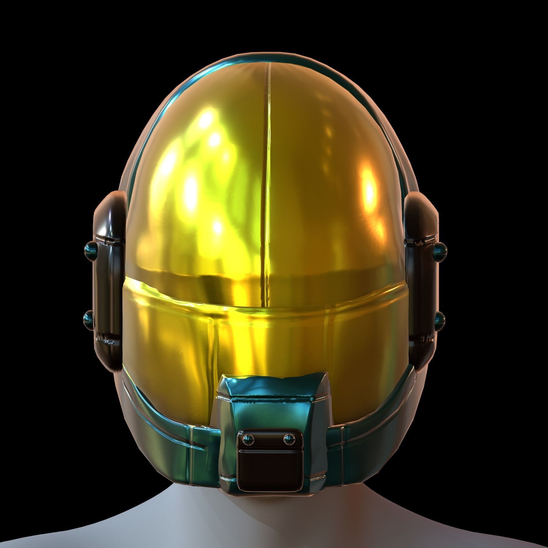 Helmet plastic mask protection Low-poly 3D model Low-poly 3D model_1