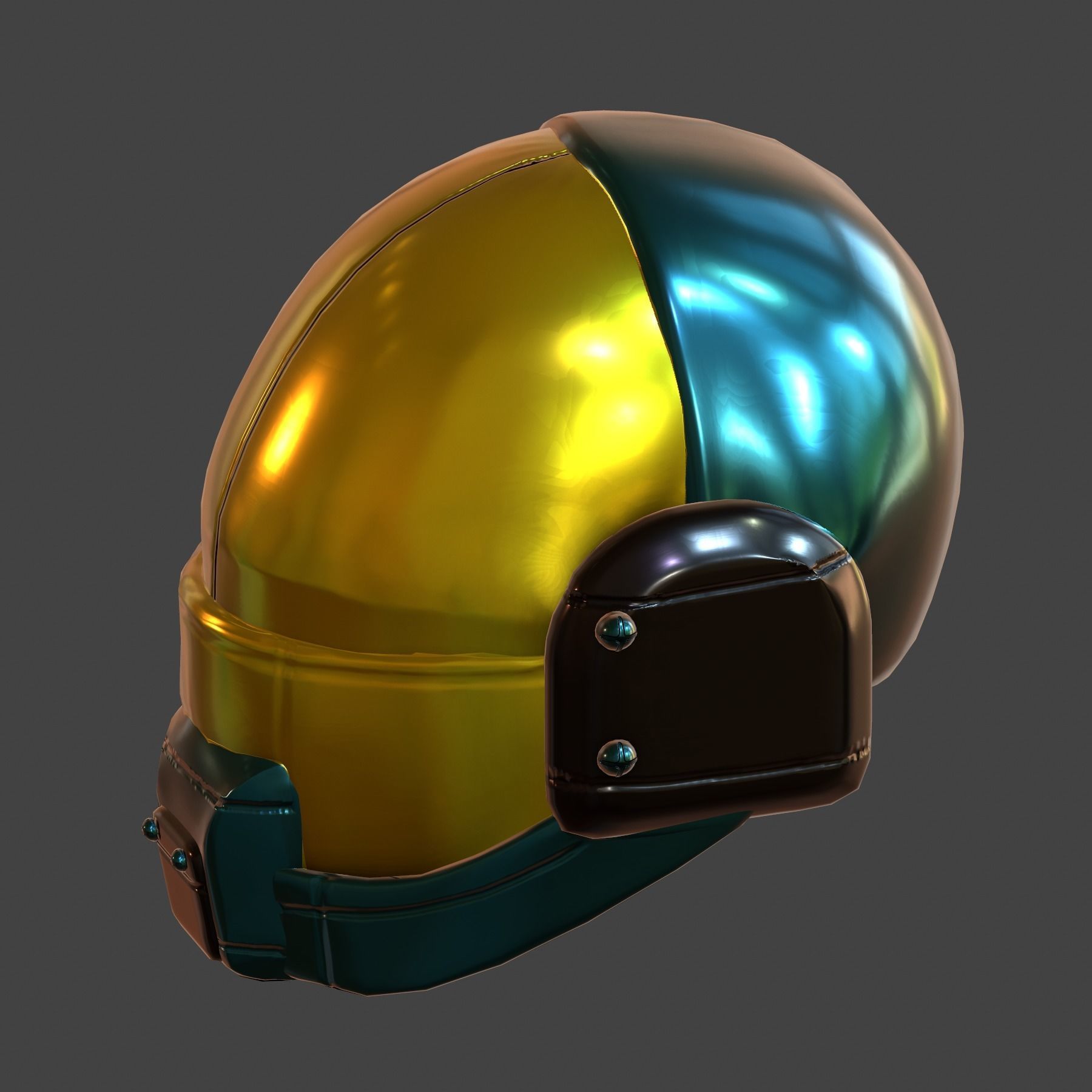 Helmet plastic mask protection Low-poly 3D model Low-poly 3D model_7