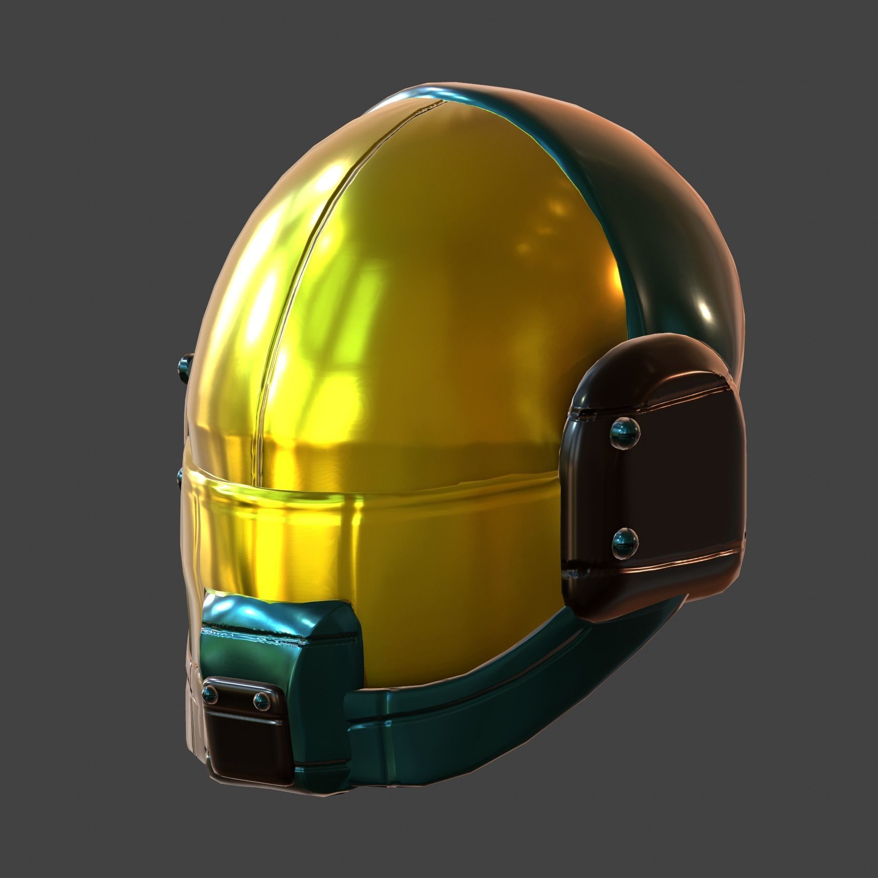 Helmet plastic mask protection Low-poly 3D model Low-poly 3D model_4