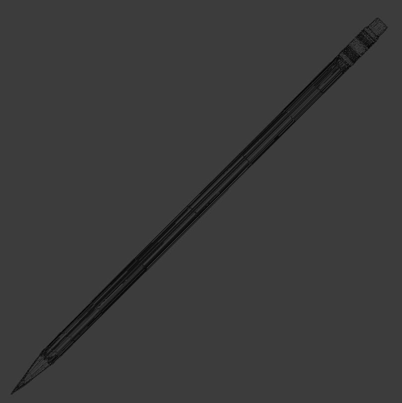 Generic HB Pencil 3D model_4