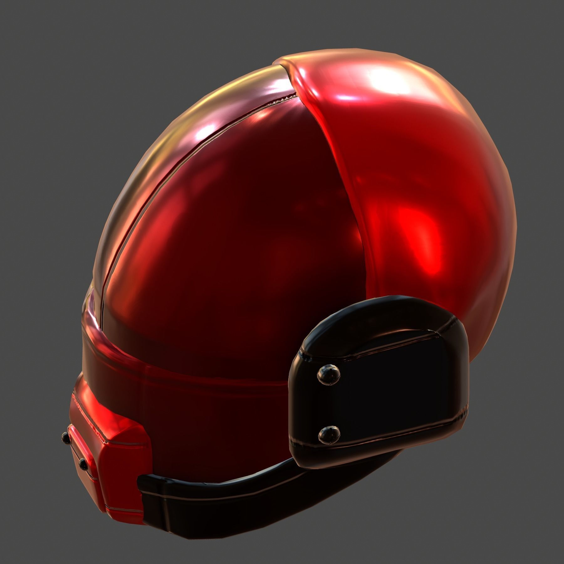 Gas mask helmet 3d model scifi Low-poly Low-poly 3D model_5