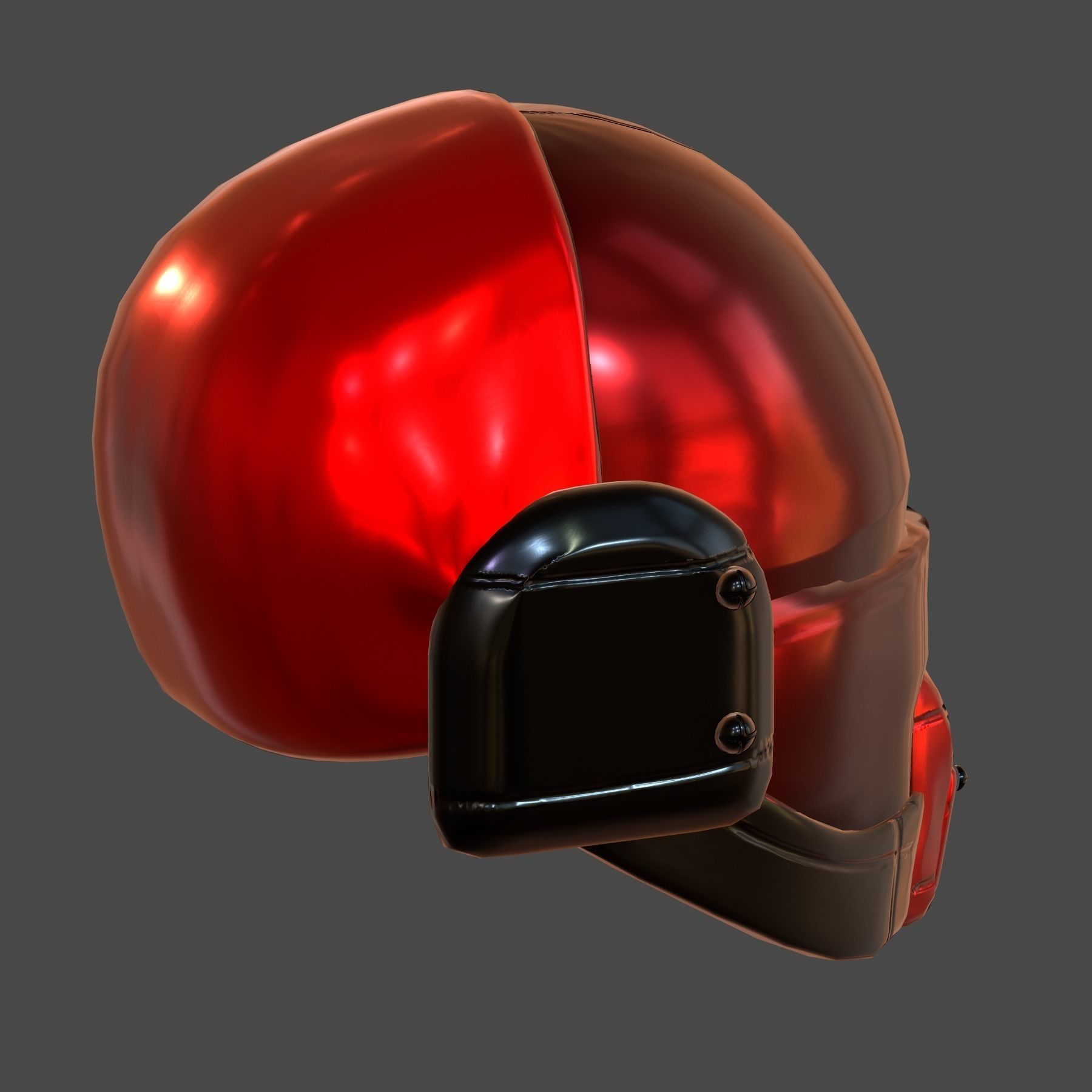 Gas mask helmet 3d model scifi Low-poly Low-poly 3D model_4