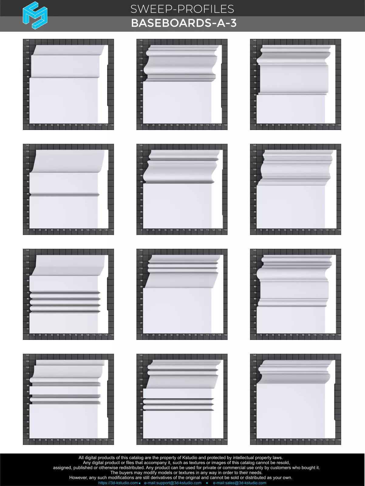 Architectural moldings - Baseboards-A 3 3D model_0