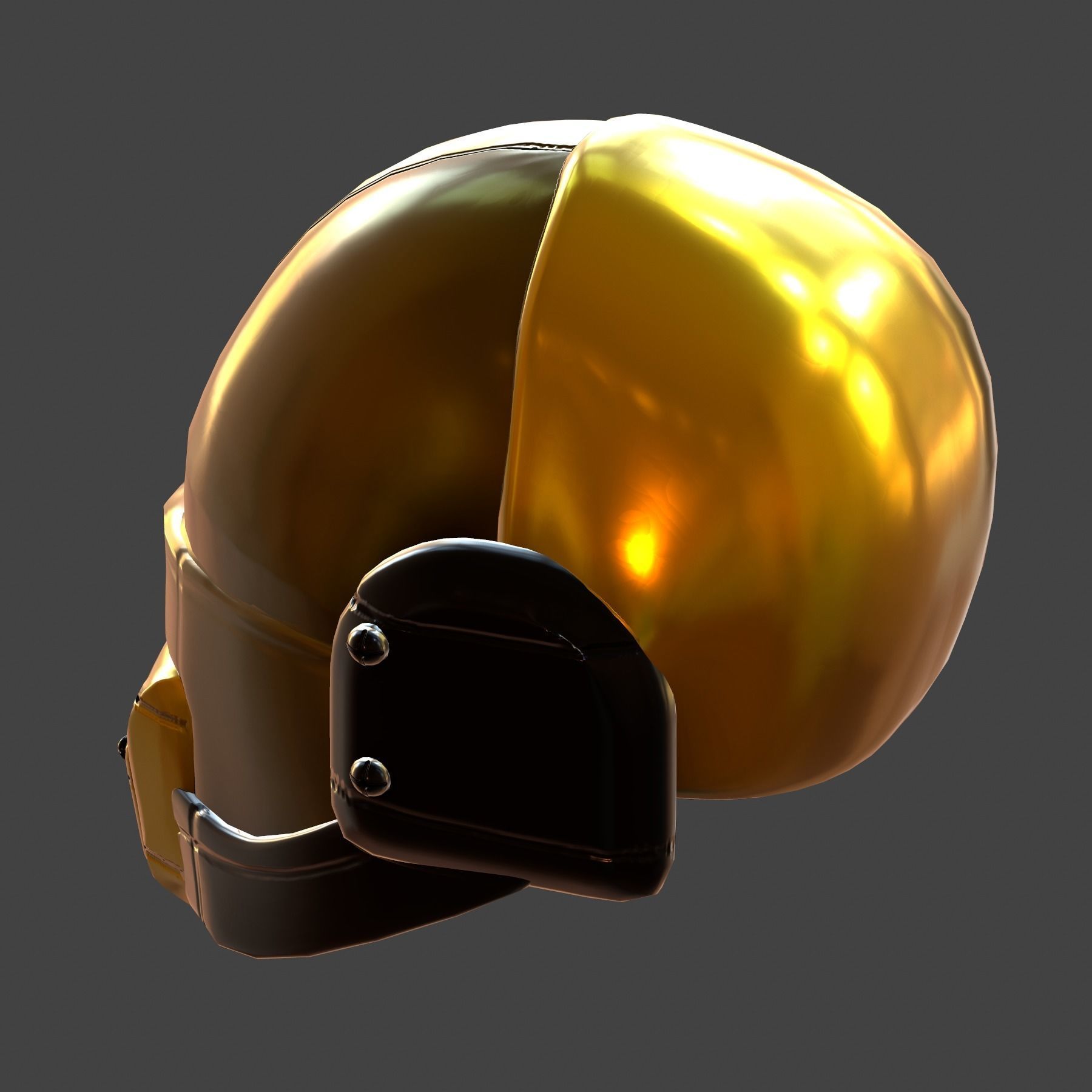 Gas mask helmet 3d model scifi Low-poly Low-poly 3D model_6