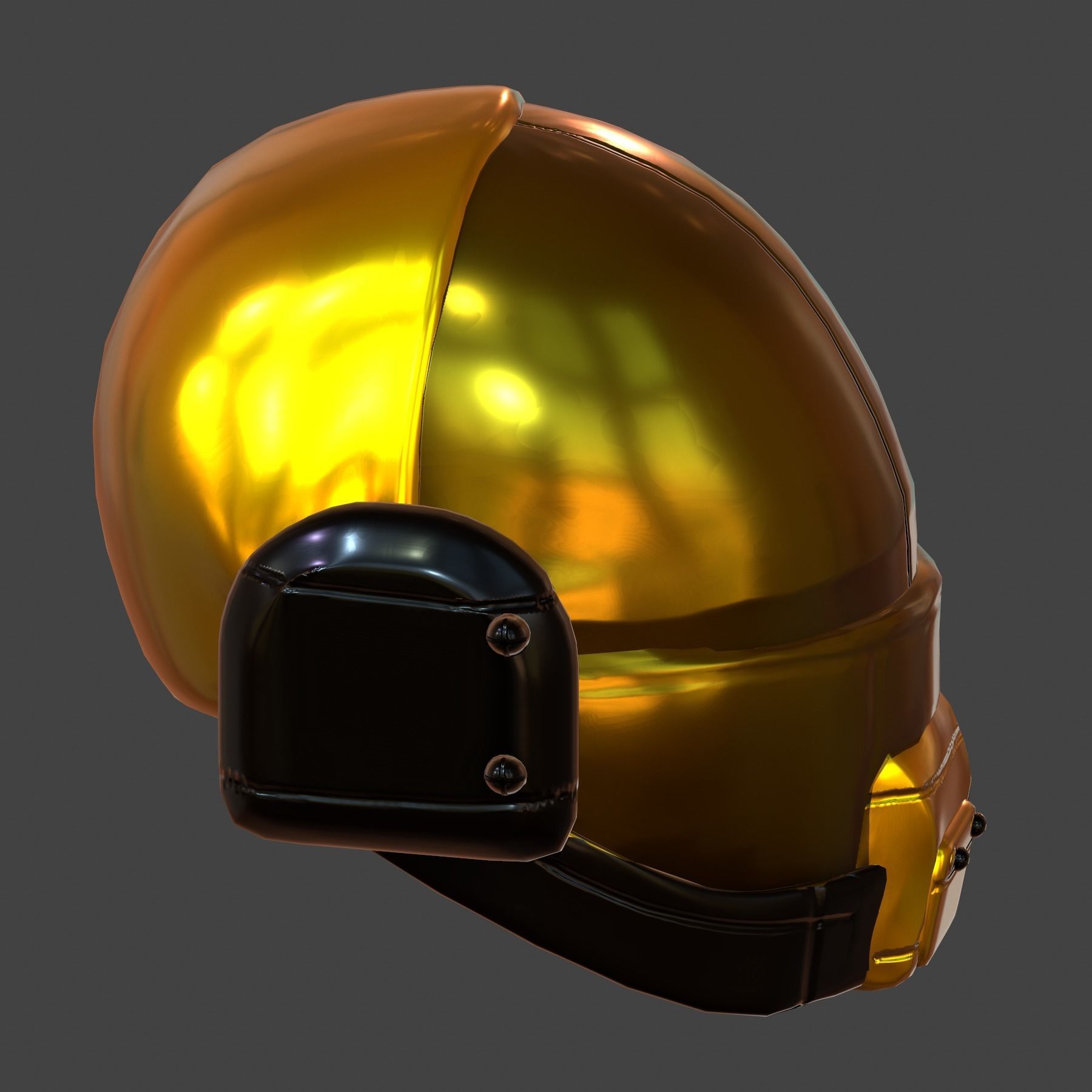 Gas mask helmet 3d model scifi Low-poly Low-poly 3D model_4