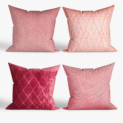 Decorative pillows   set 030 3D model