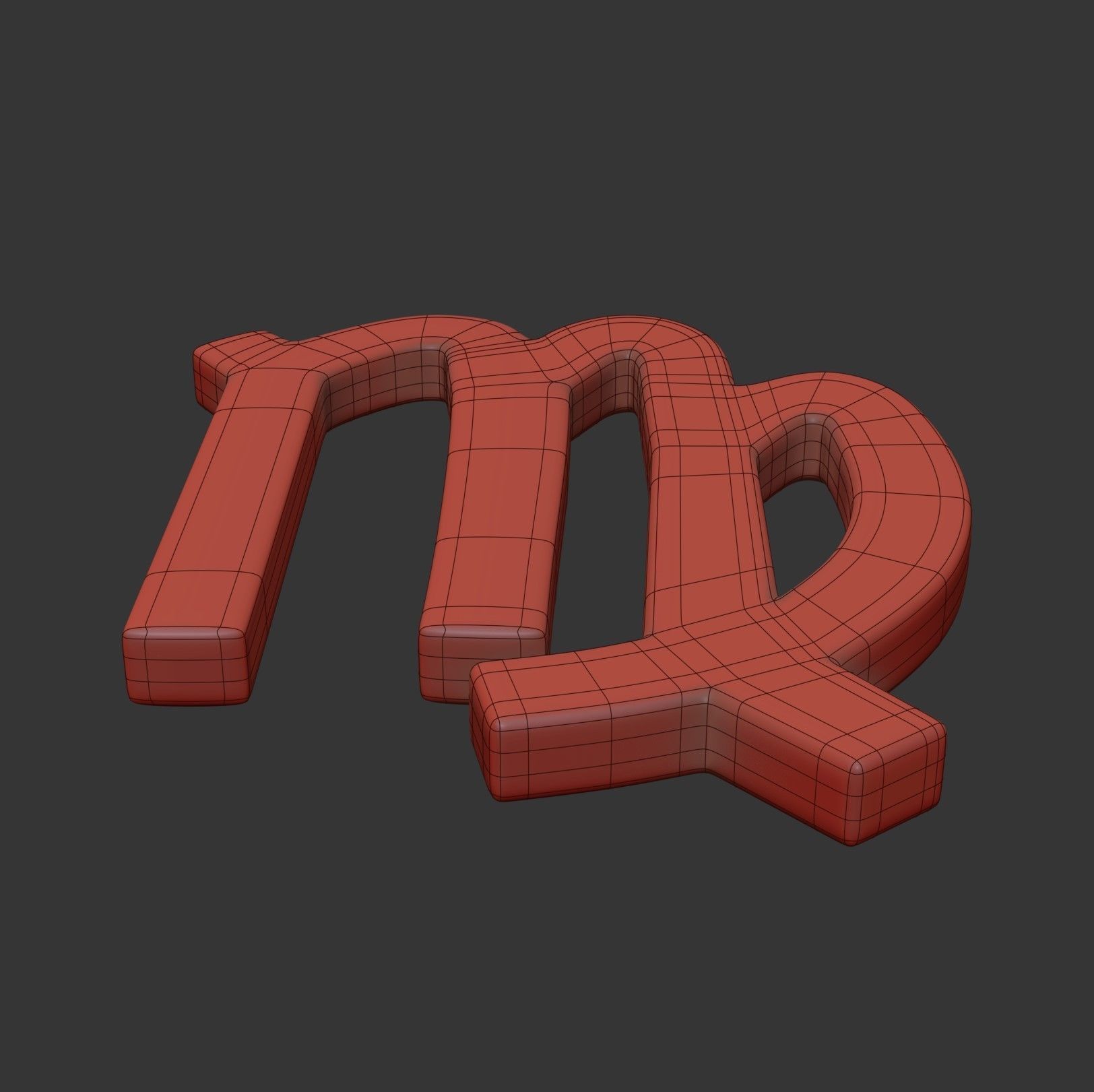 Virgo Sign 3D model_5