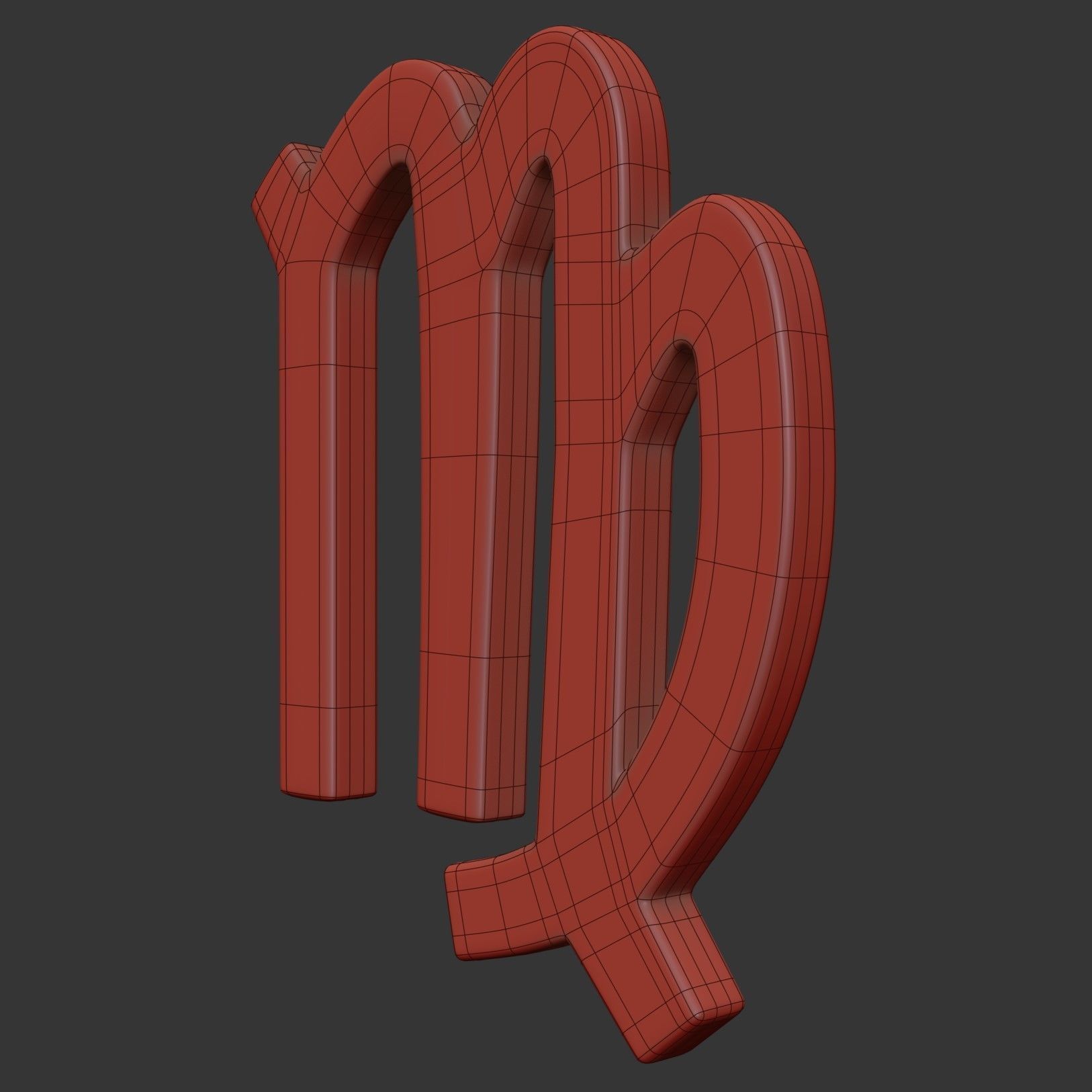 Virgo Sign 3D model_6