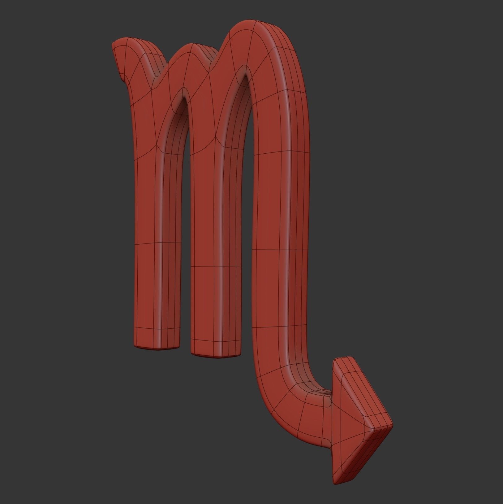 Scorpio Sign 3D model_6