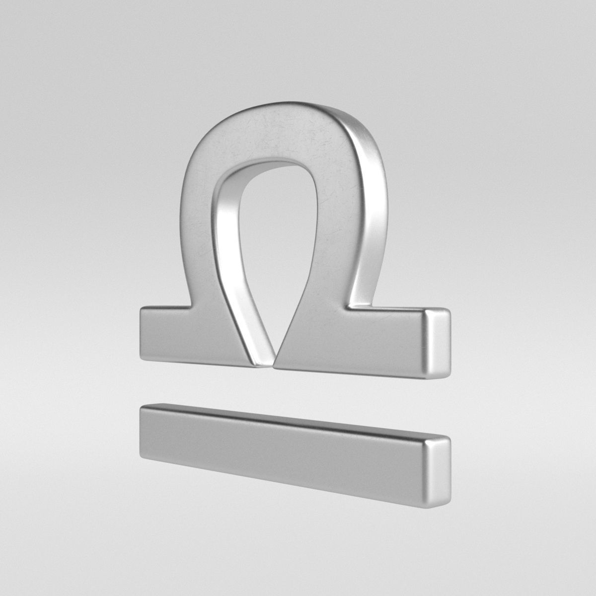 Libra Sign 3D model_2