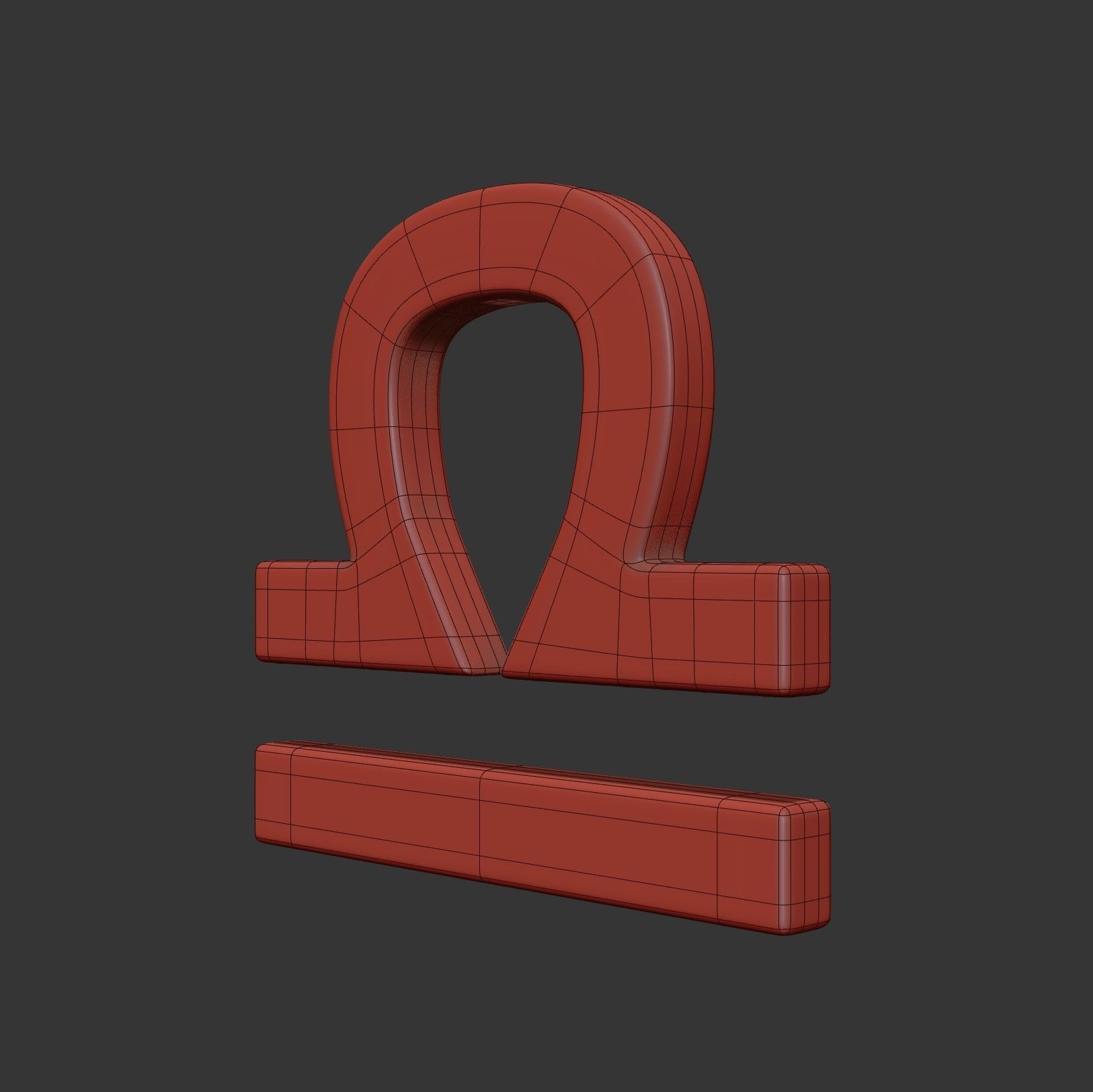 Libra Sign 3D model_6