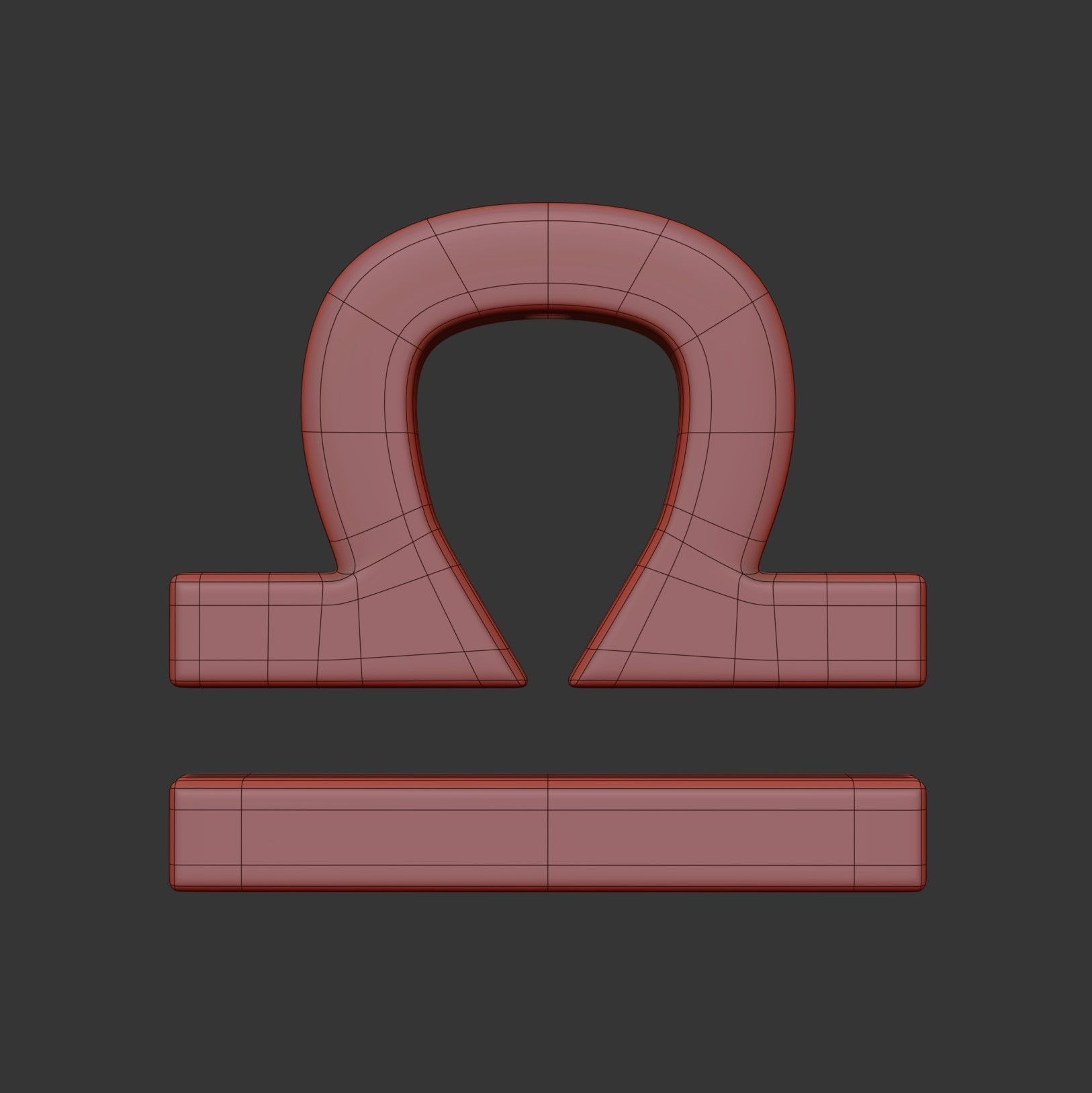 Libra Sign 3D model_4