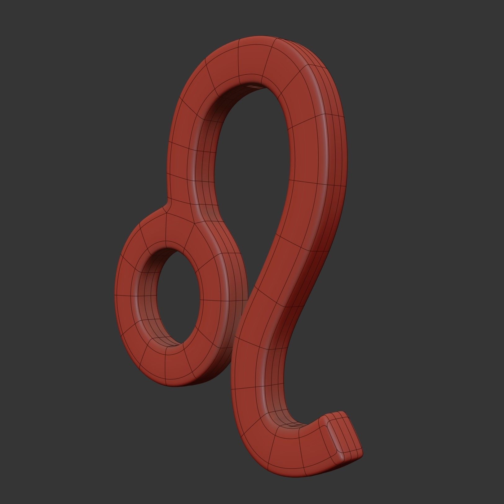 Leo Sign 3D model_6