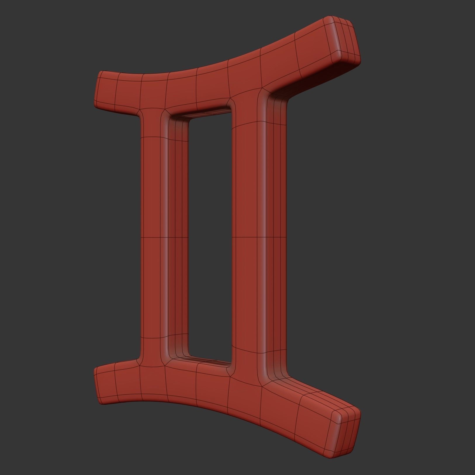 Gemini Sign 3D model_6