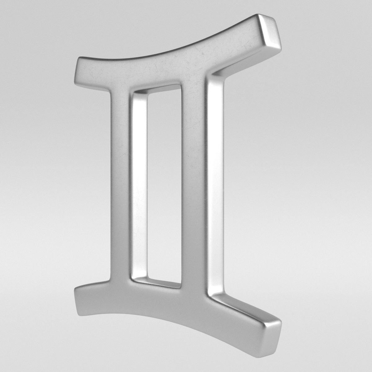 Gemini Sign 3D model_2