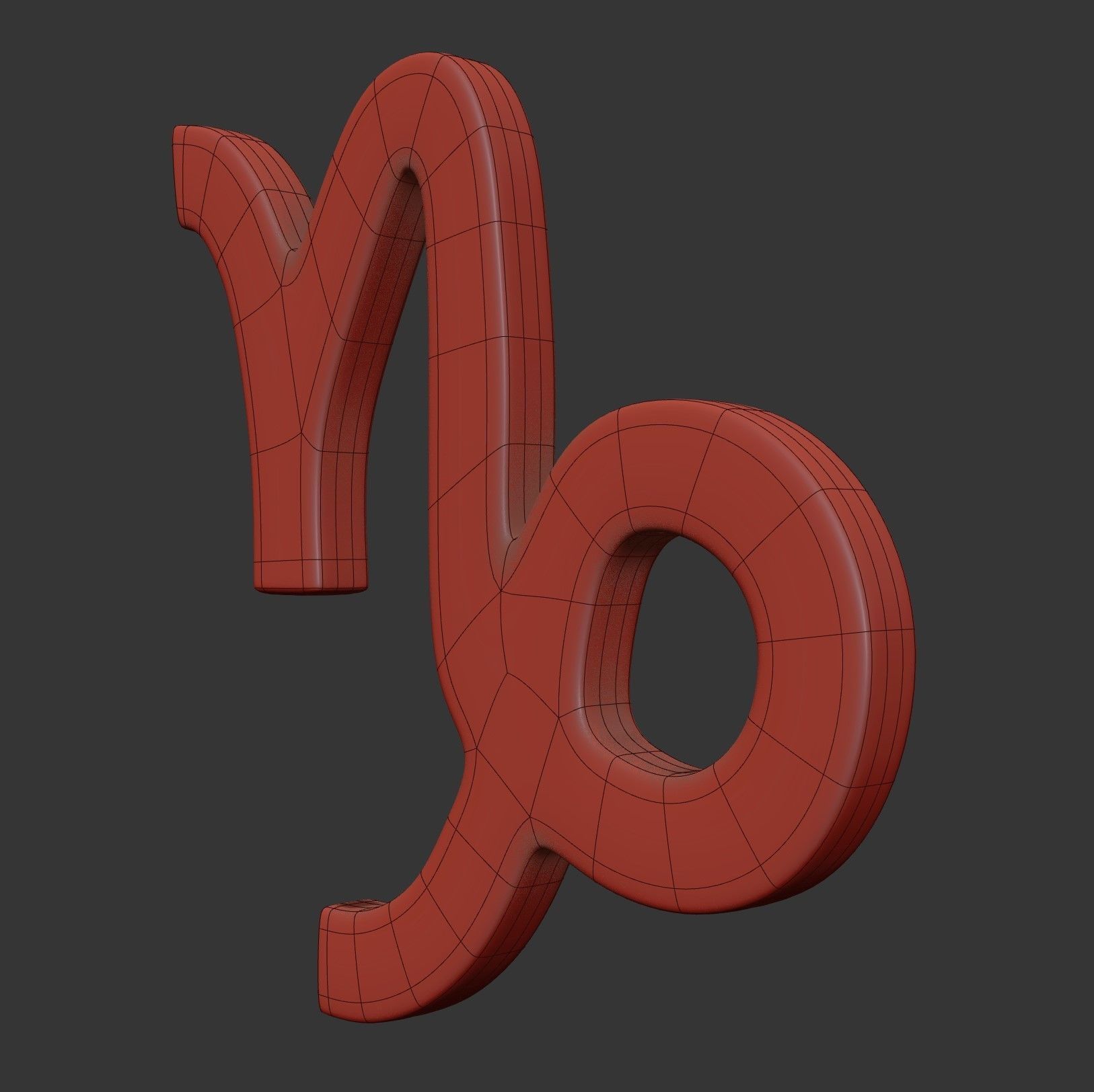 Capricorn Sign 3D model_6