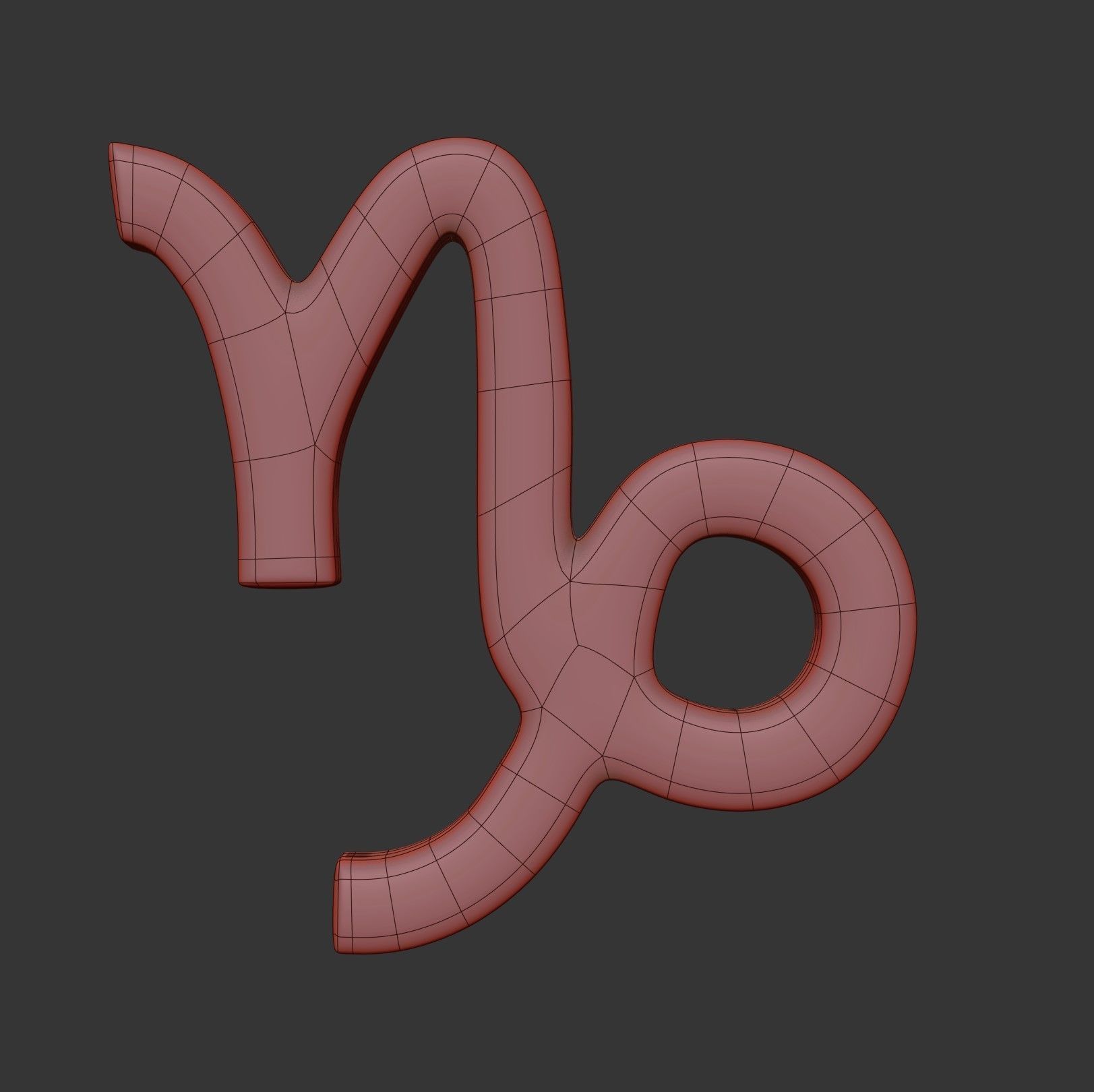 Capricorn Sign 3D model_4