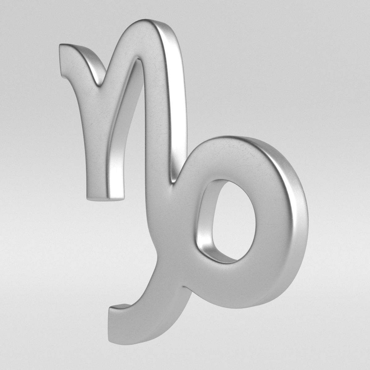 Capricorn Sign 3D model_2