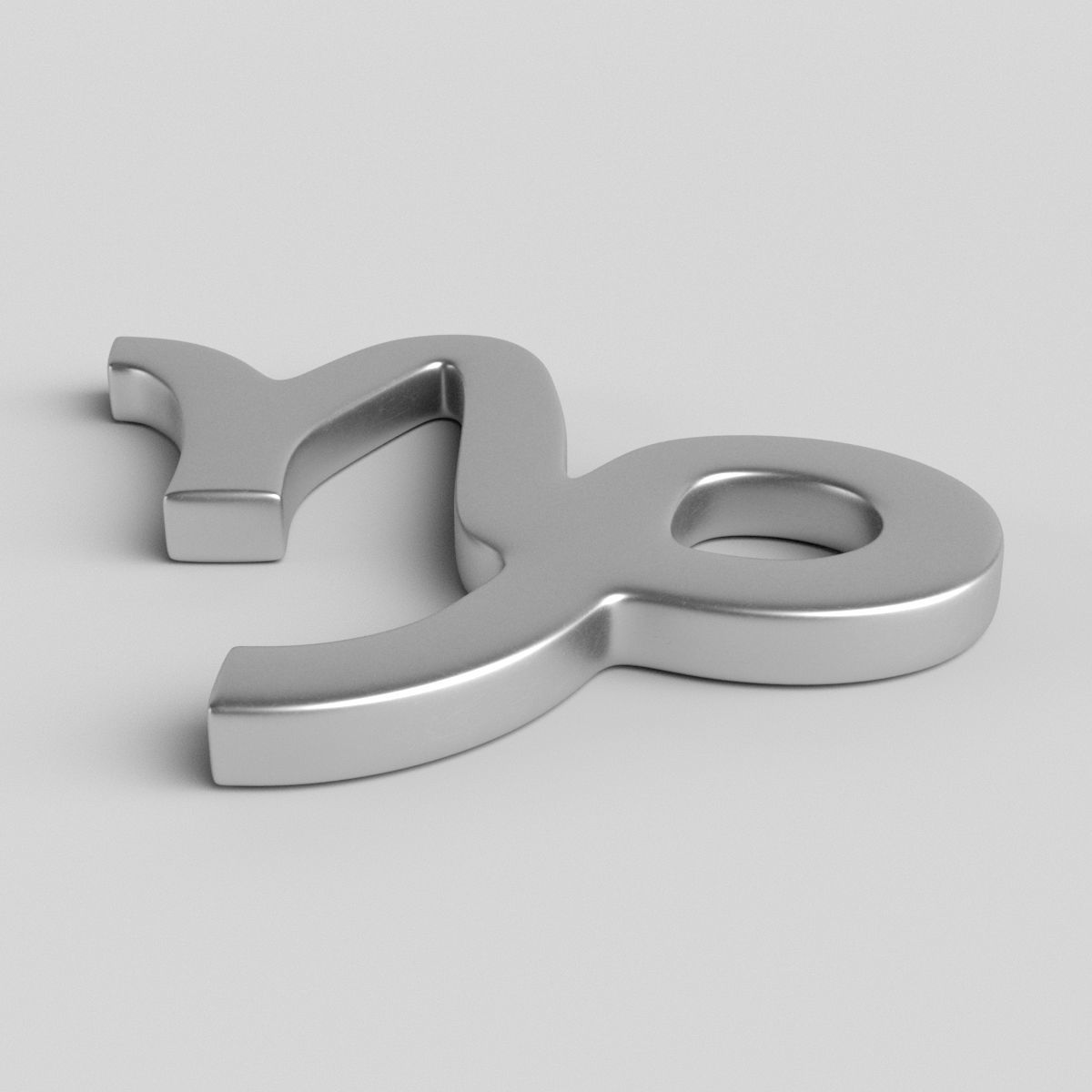 Capricorn Sign 3D model_1