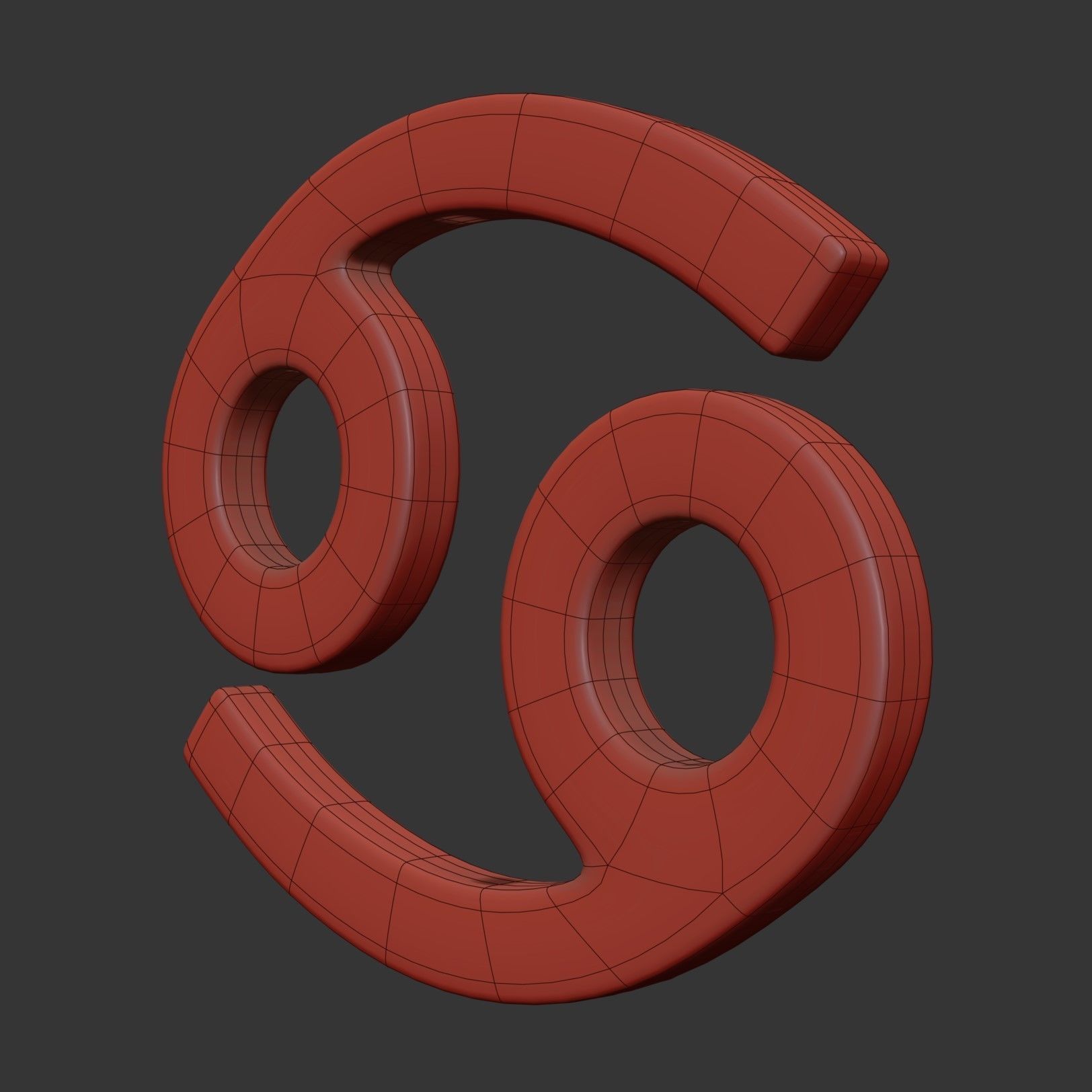 Cancer Sign 3D model_6