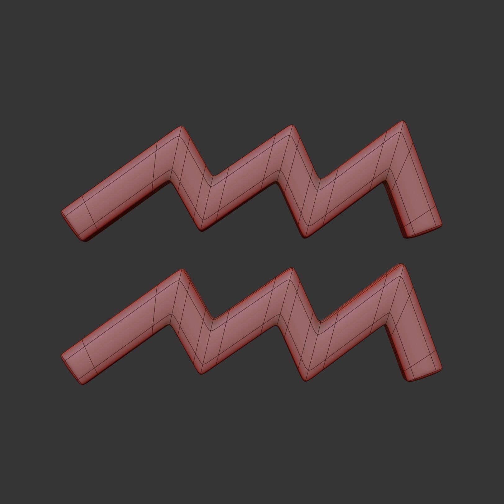 Aquarius Sign 3D model_4