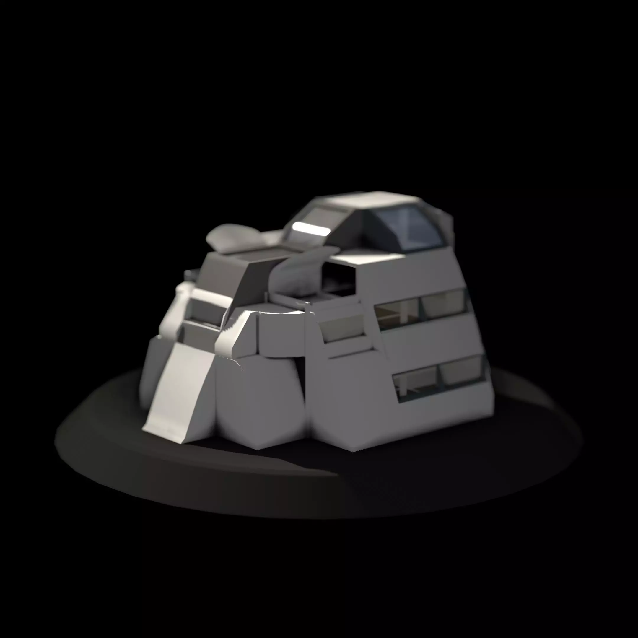 house modern Low-poly 3D model_0