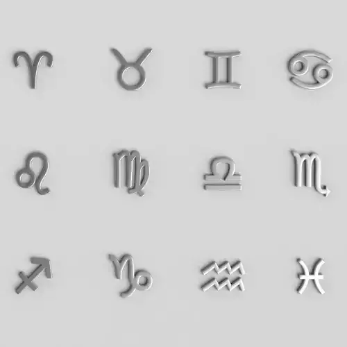 Zodiac Signs 3D Model Collection