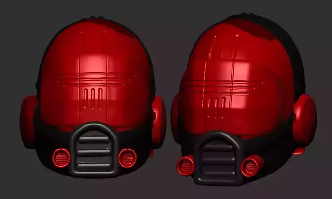 helmet high poly sculpt 3d printable ver 7 3D model