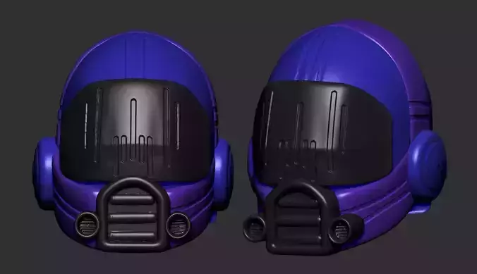 helmet high poly sculpt 3d printable ver 7 3D model
