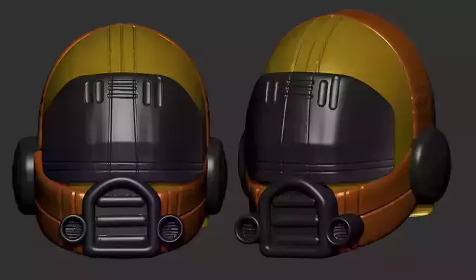 helmet high poly sculpt 3d printable ver 7 3D model