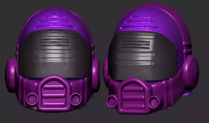 helmet high poly sculpt 3d printable ver 7 3D model