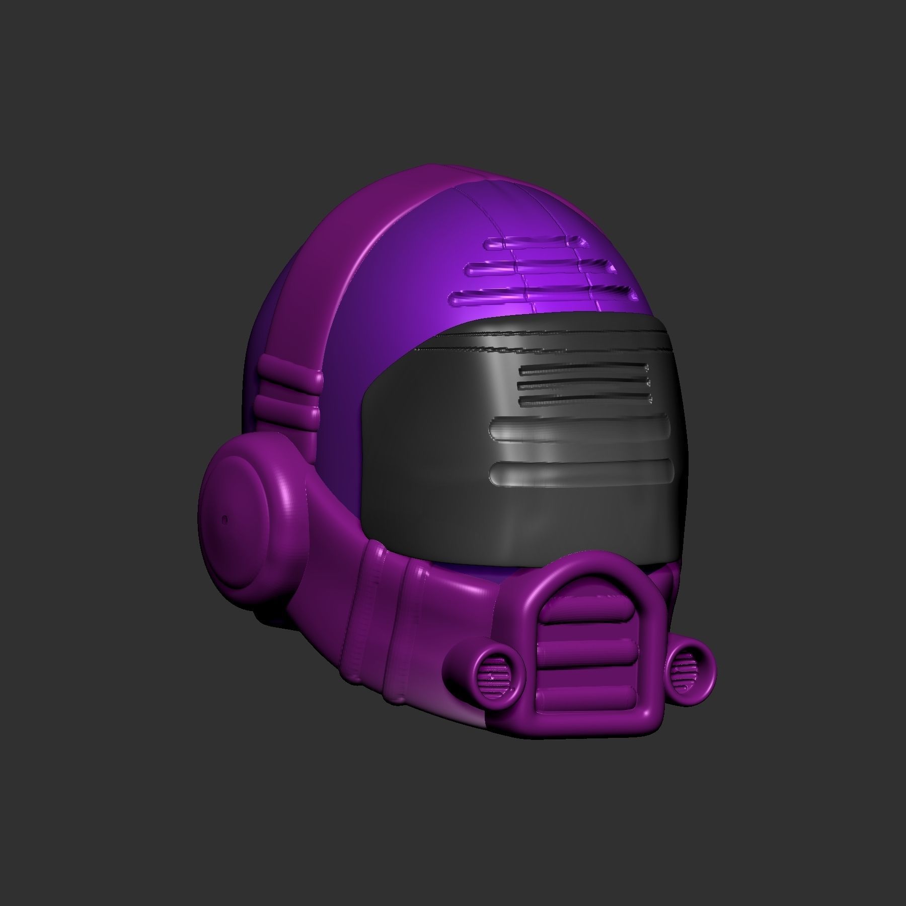 helmet high poly sculpt 3d printable ver 7 3D model 3D model_3