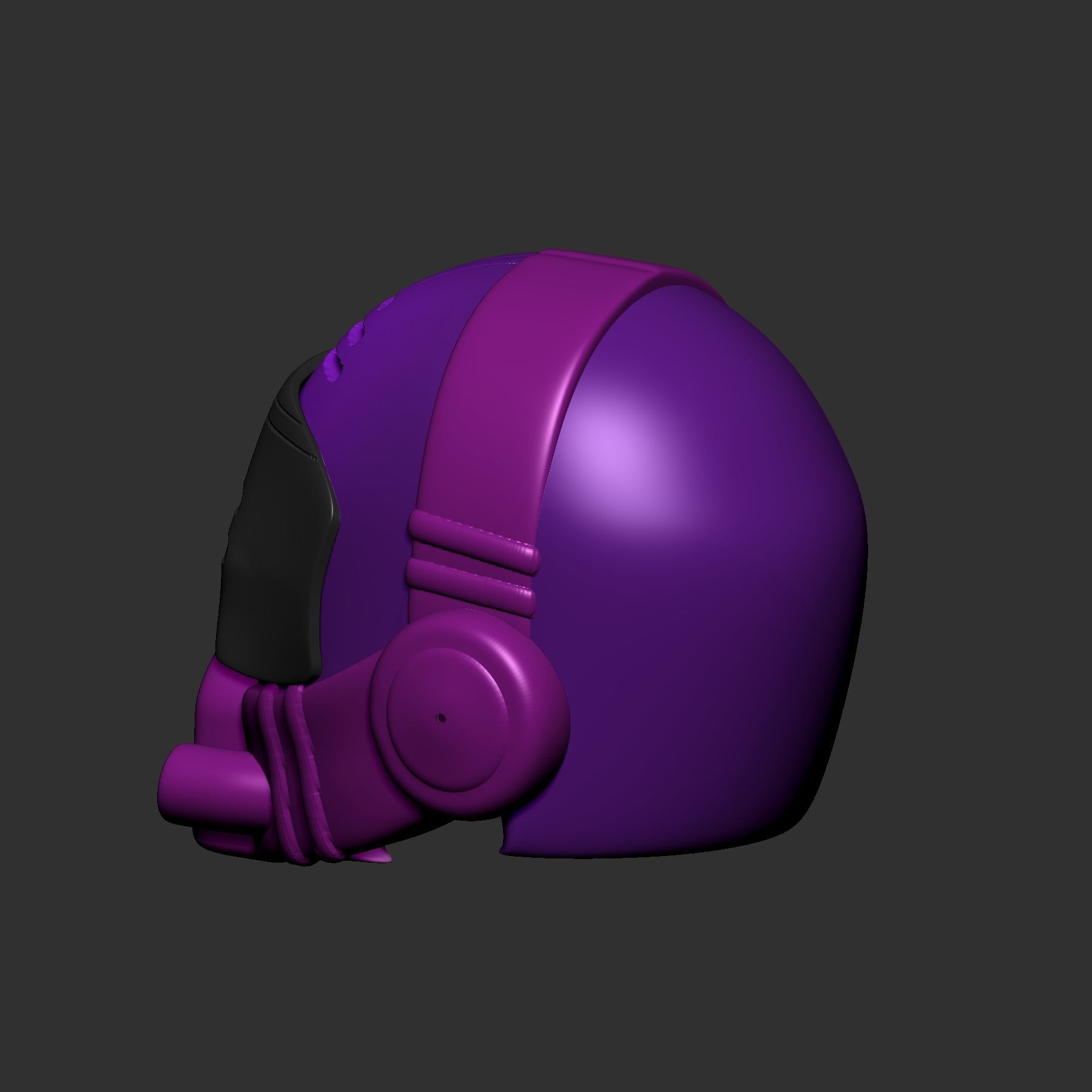 helmet high poly sculpt 3d printable ver 7 3D model 3D model_5