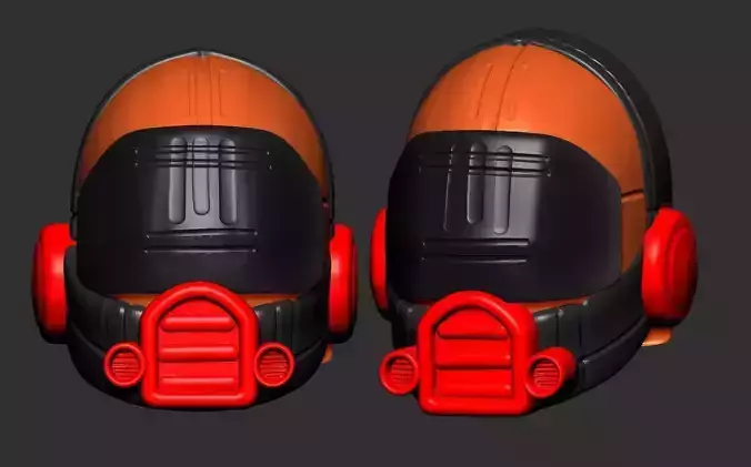 helmet high poly sculpt 3d printable ver 7 3D model