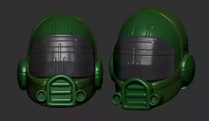 helmet high poly sculpt 3d printable ver 7 3D model