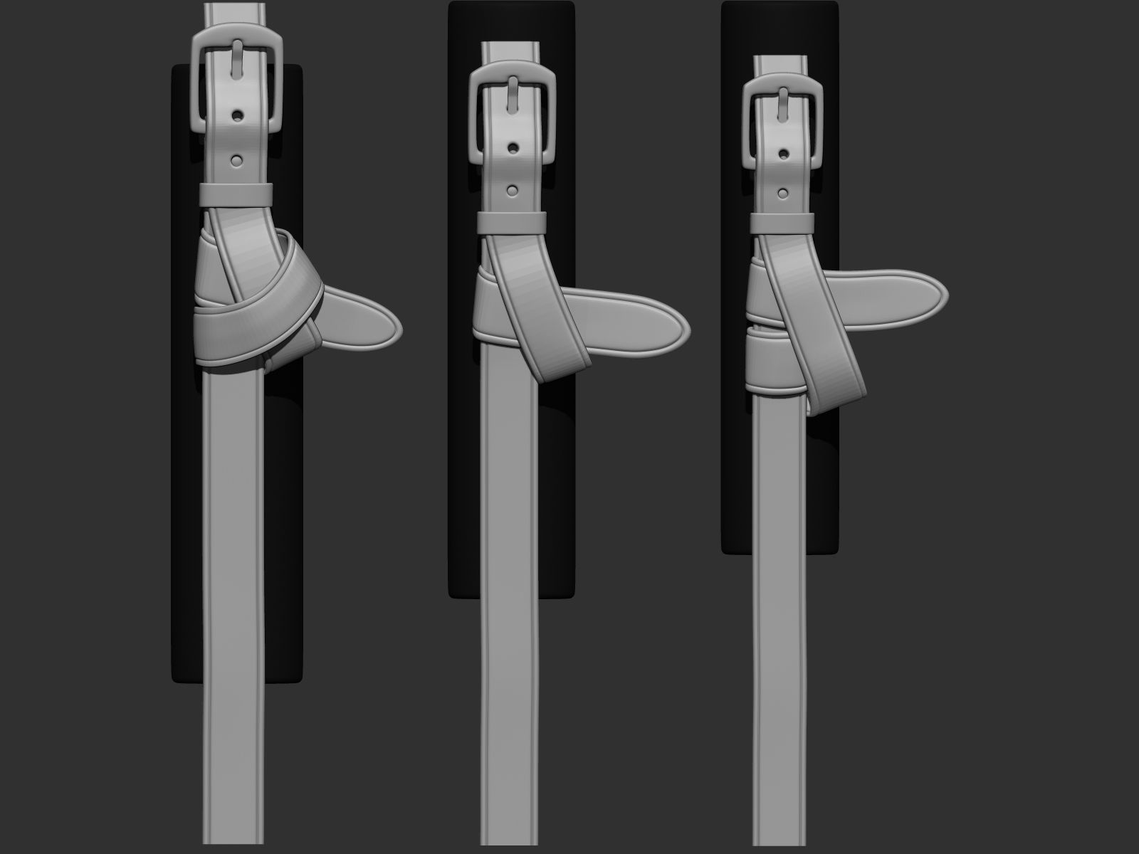 202 IMM Brush Leather Straps Vol 02 and UV and Video Tutorial Low-poly 3D model_25