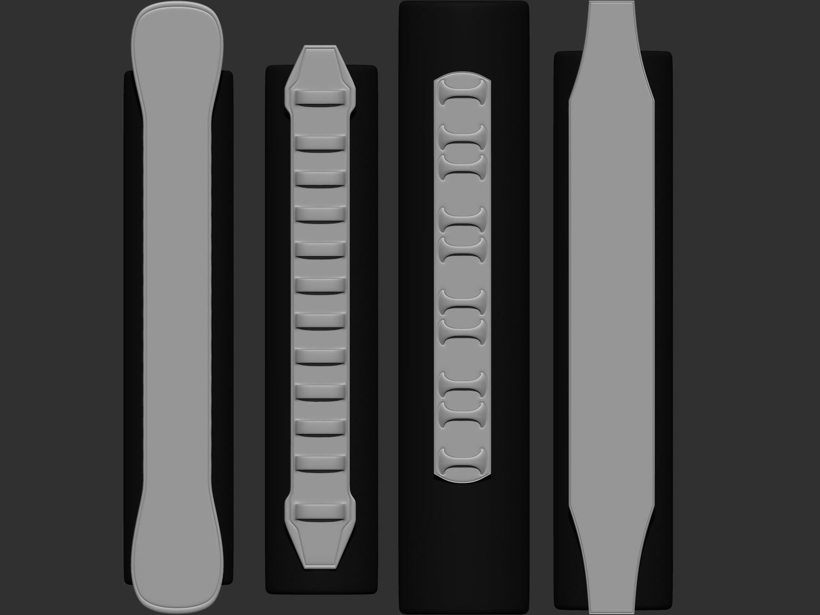 202 IMM Brush Leather Straps Vol 02 and UV and Video Tutorial Low-poly 3D model_34