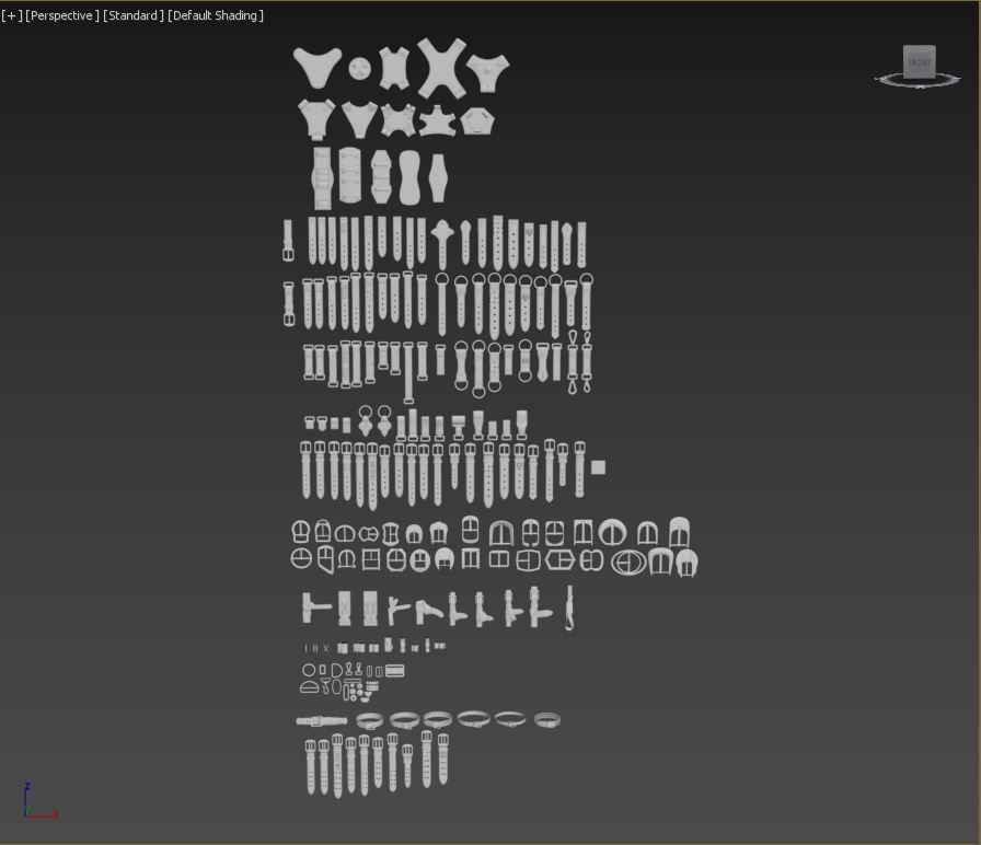 202 IMM Brush Leather Straps Vol 02 and UV and Video Tutorial Low-poly 3D model_32