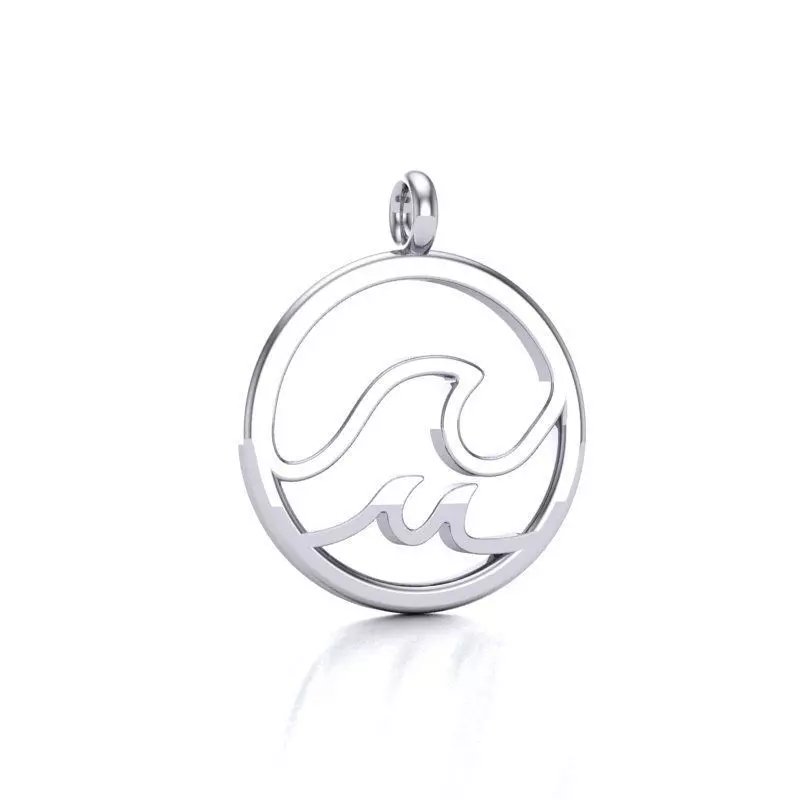 Modern Waves Pendant For Chain 3D print model