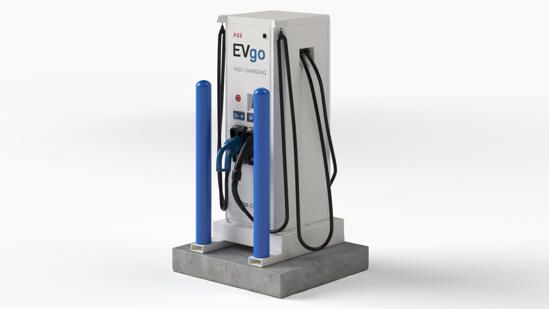 Electric Vehicle Charging Station EV GO 5 3D model_15