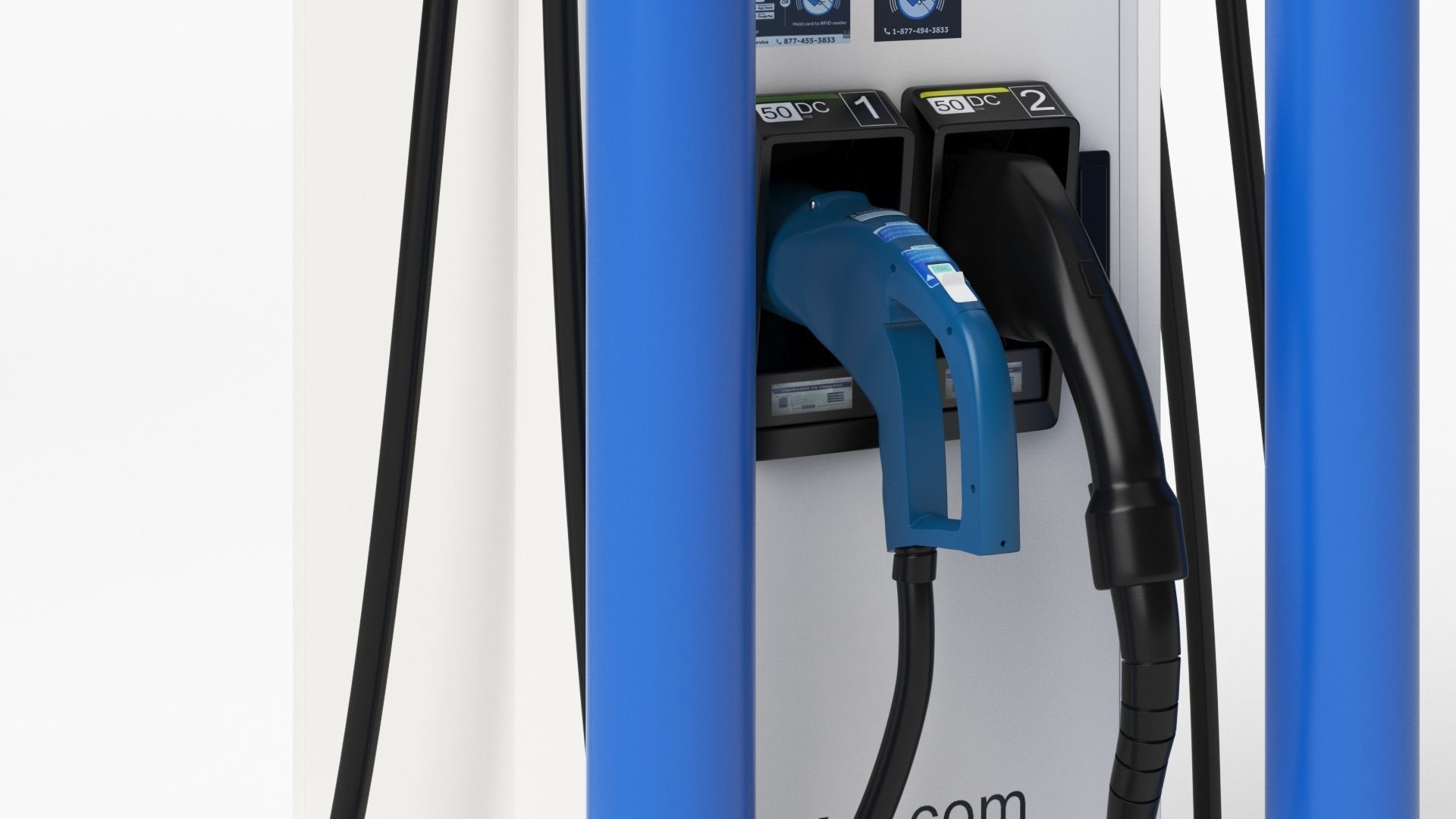 Electric Vehicle Charging Station EV GO 5 3D model_2