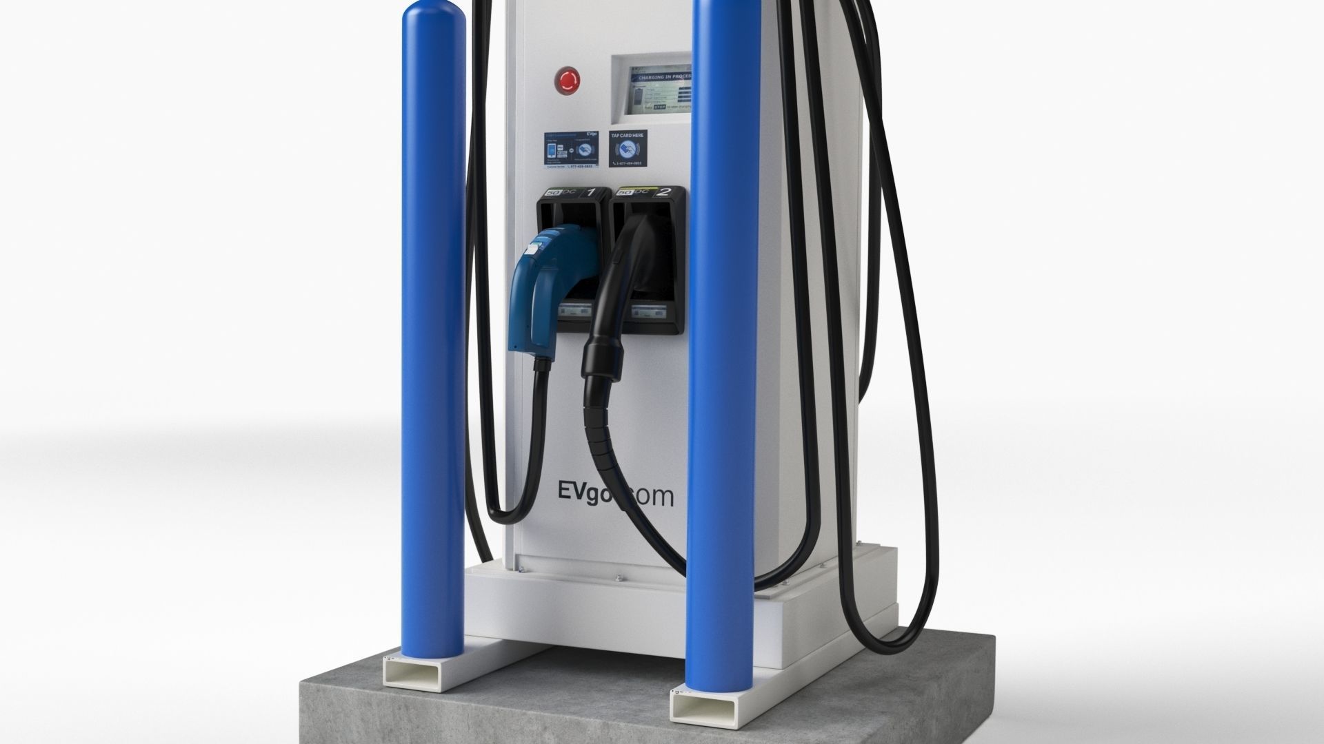 Electric Vehicle Charging Station EV GO 5 3D model_1