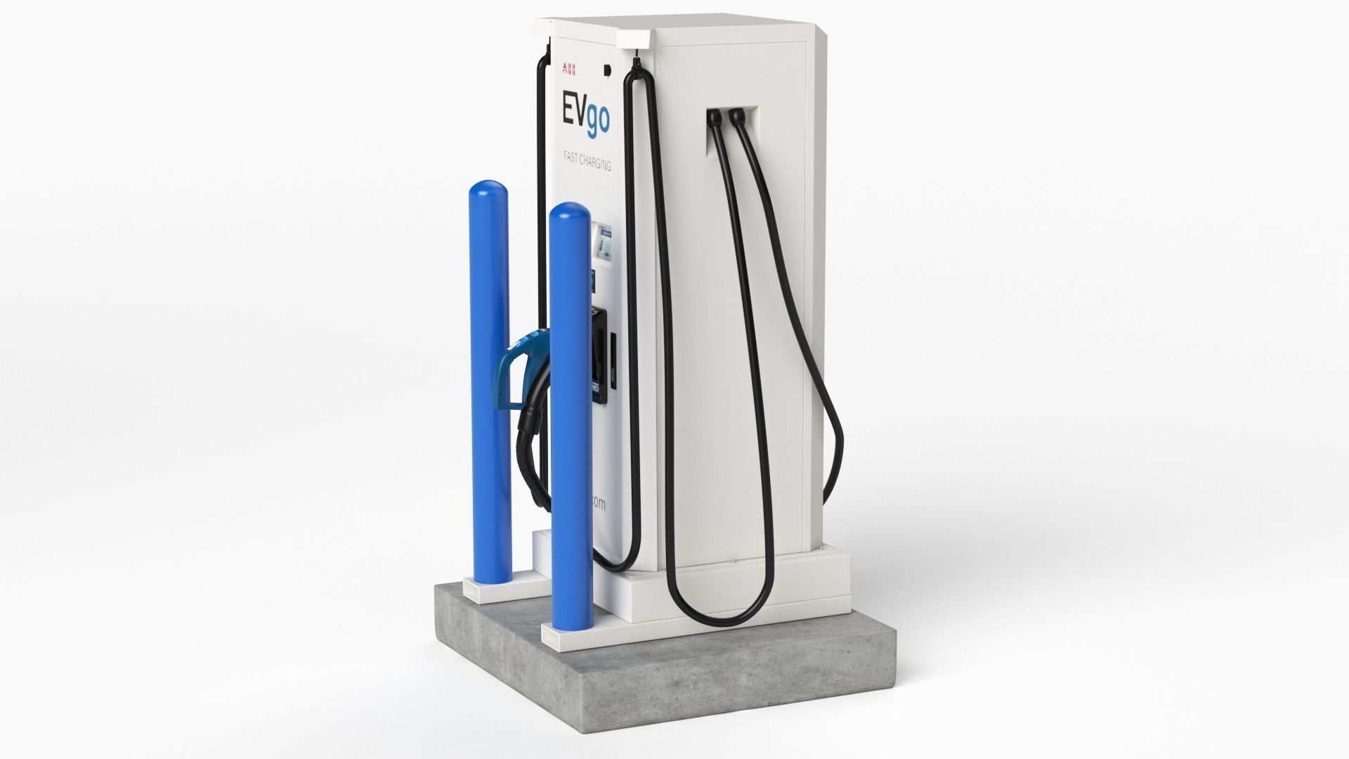 Electric Vehicle Charging Station EV GO 5 3D model_30