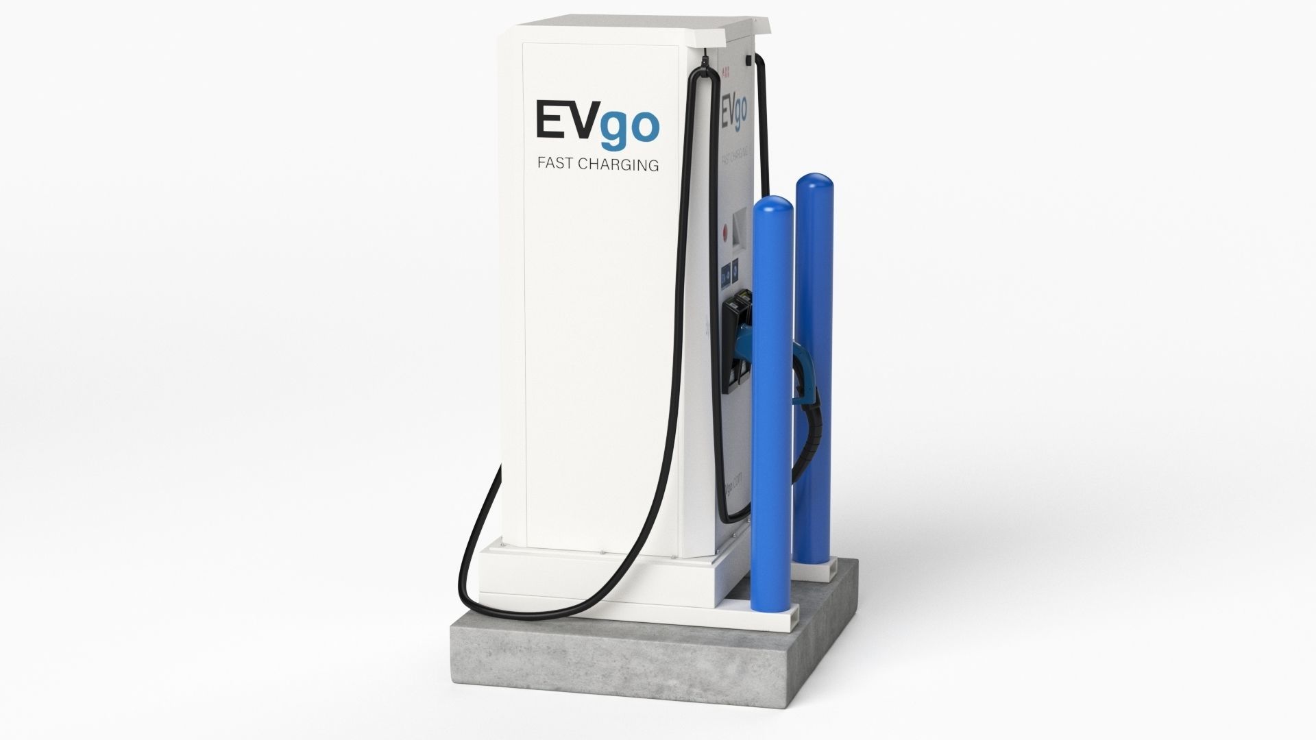 Electric Vehicle Charging Station EV GO 5 3D model_22