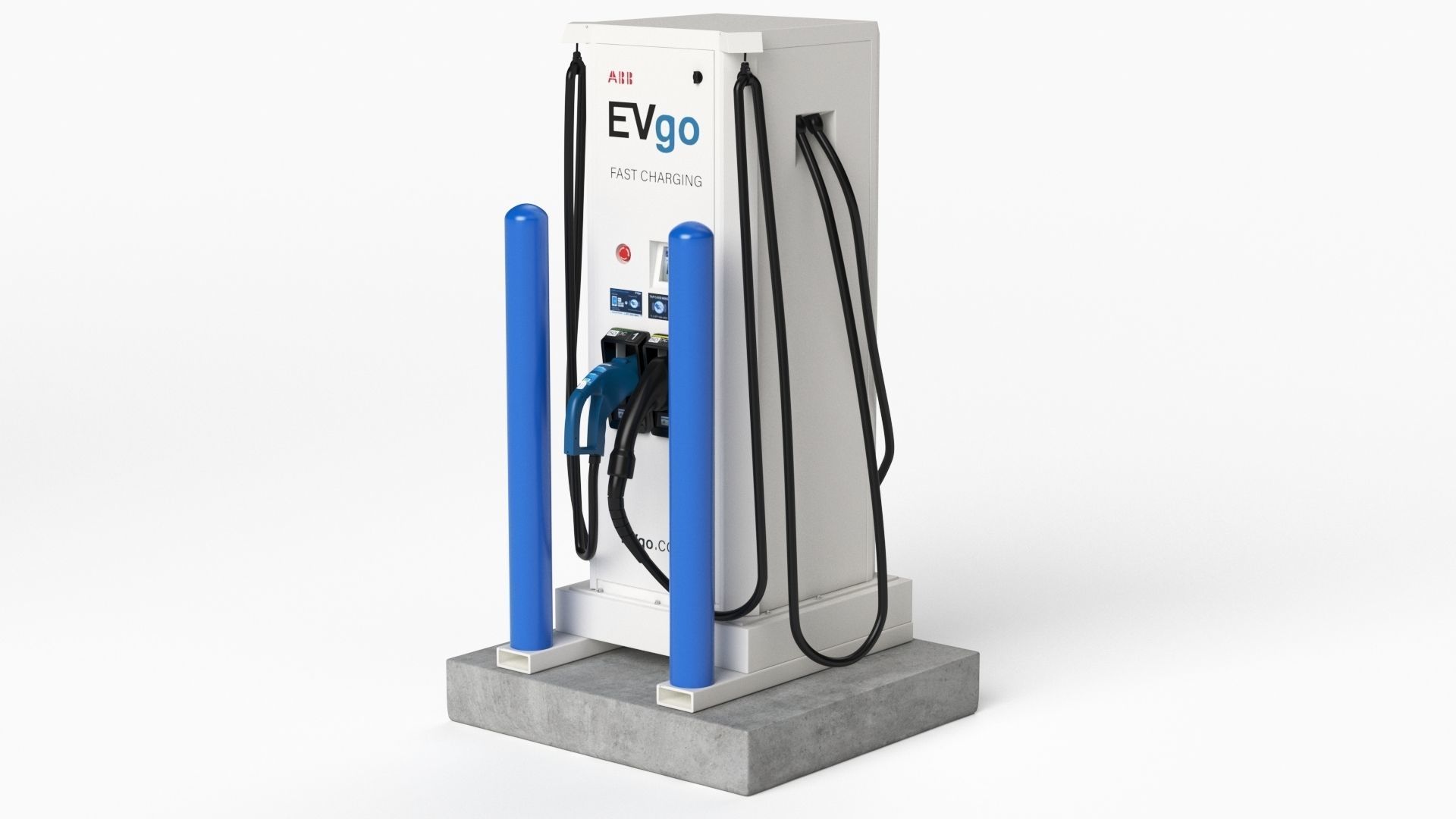 Electric Vehicle Charging Station EV GO 5 3D model_31