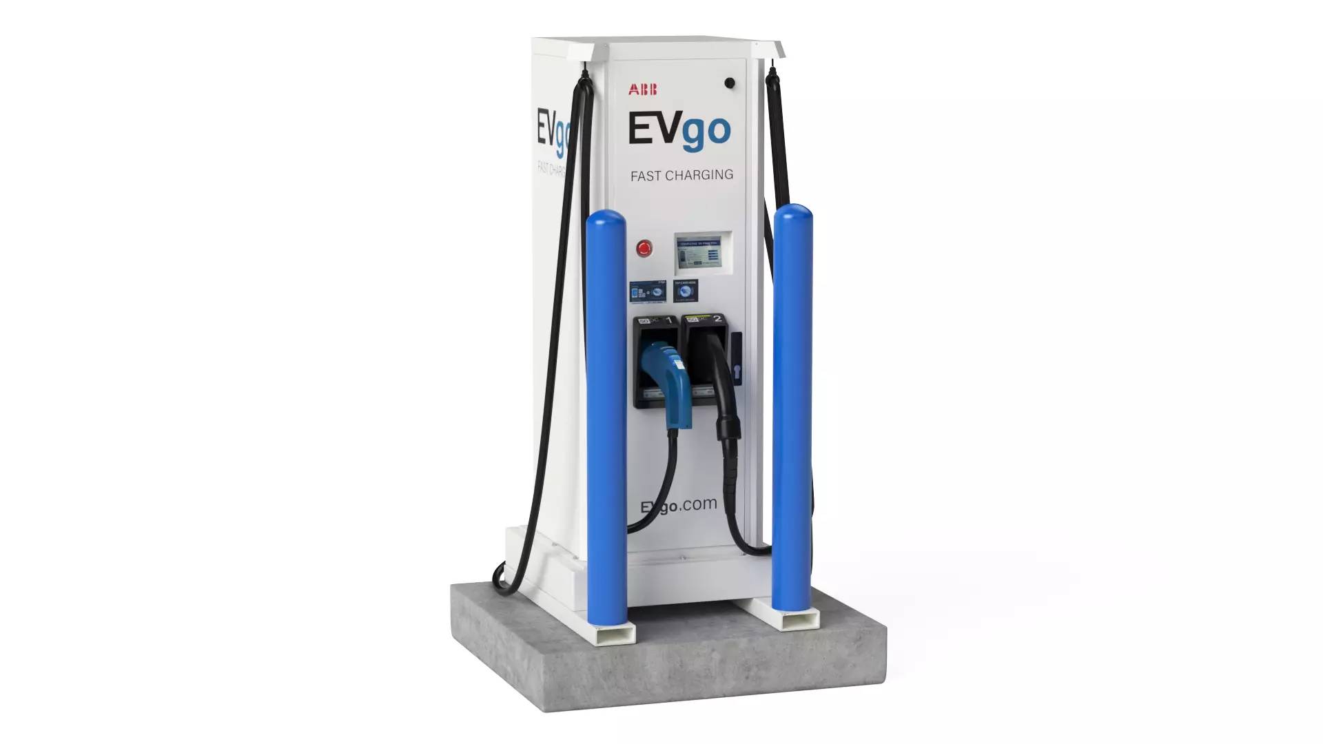 Electric Vehicle Charging Station EV GO 5 3D model_0