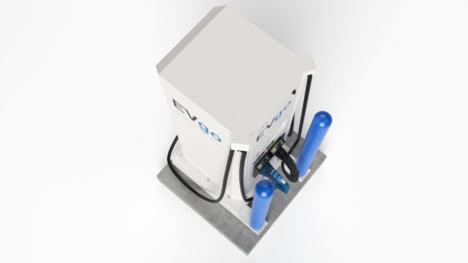 Electric Vehicle Charging Station EV GO 5 3D model_16